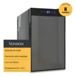 Cava Vondom T8FLAT Línea Negra 8 Botellas Color Negro - Imagen de 2