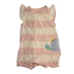 Body Rayado Rosa y Blanco con estampa Carters