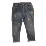 Pantalón de Jean con flores bordadas - Cheeky